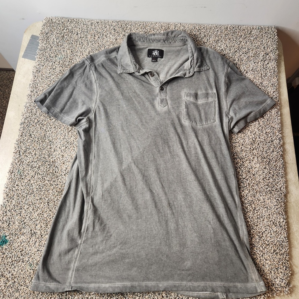 Rock And Republic Grey L T-Shirt Button Up Pocket‎